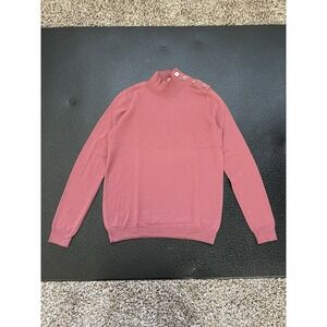La Maille Sezane Sweater Womens XS Pink Long Sleeve Pullover Mock Neck